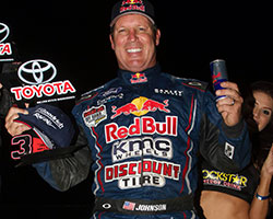 Ricky Johnson, driving the Red Bull Menzies Motorsports Pro-4 truck, had back to back third place podium finishes in Lucas Oil Off-Road Racing rounds 11 and 12 in Sparks, Nevada