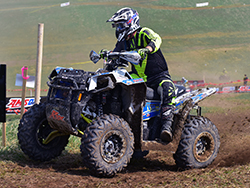Mike Swift and fellow UXC/Polaris Factory Racing rider Kevin Trantham started the GNCC round 7 Pro 4x4 race 4th and 5th off the line