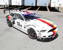 The K&N NASA American Iron Ford Mustang RTR race car was built in-house by the K&N crew and is wrapped in bold K&N graphics