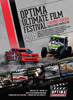 he 1st annual OPTIMA Ultimate Film Festival presented by K&N Air Filters will take place Thursday, November 5, 2015 during the annual SEMA trade show week in Las Vegas, Nevada