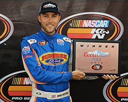 Ryan Partridge began his dominating performance of the NAPA Auto Parts 150 at Colorado National Speedway by winning his first Coors Light Pole Award