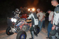 The team makes one final inspection before Brown brings it home for the Class 24 win and the overall 2011 ATV Championship.