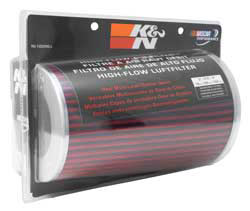 K&N universal chrome top air filter RG-1002RD-L with 3, 3.5 or 4 inch flange