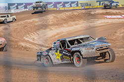 RJ Anderson in his Pro2 truck on the track in Elsinore