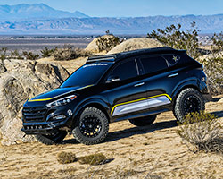 Rockstar Performance Garage, the off-road specialists, teamed up with Hyundai Motor America for the first time to inject off-road functionality and style into a 2016 Hyundai Tucson turbo