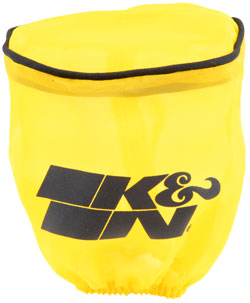 K&N Drycharger RU-1750DY is designed to repel water and manufactured with pre-treated hydrophobic yellow polyester featuring a black K&N logo screen printed on its side