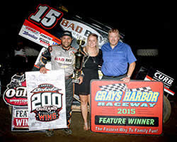 K&N Racing’s Donny Schatz scoring his 200th career World of Outlaws Sprint Car Series victory at Grays Harbor Raceway