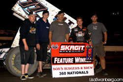 Shane Stewart pulled out his 4th victory in Knoxville driving the number 77, 360 Sprint car