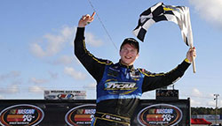Tyler Dippel in Winners Circle at Mobile International Speedway