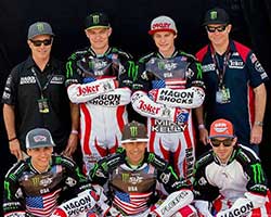 Coached by former Speedway World Champion Billy Hamill, Team USA consisted of two-time world champ Greg Hancock, Ricky Wells, Gino Manzares, and 17-year-old Max Ruml