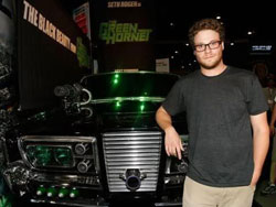 Green Hornet's Seth Rogen and his new ride.