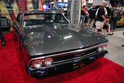Many 2012 SEMA attendees stopped to admire the Grey 1966 Chevelle owned by Tim King