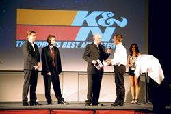 K&N receives the Tuning Theo Award 2011 for the category 'Best Brand Motor Tuning'.