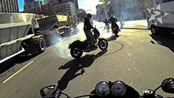 UNKNOWN rider doing burnout on street