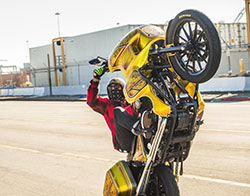 Nick Leonetti from UNKNOWN riders doing wheelie