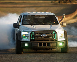 K&N drifter Vaughn Gittin Jr was inspired to build his interpretation of an ultimate fun haver capable of drifting or off-roading out of a 2015 Ford F150 3.5L EcoBoost pickup truck