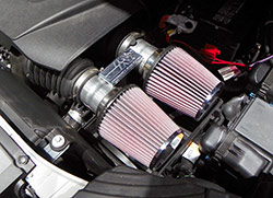 Aaron looked to a pair of K&N air filters, both number RC-9350, to provide superior airflow and superior performance to the twin turbo 2015 Ford Edge Sport