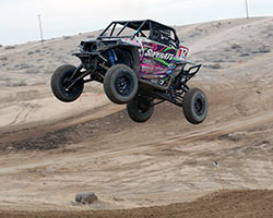 Katie Vernola Jumping Polaris RZR 1000 in WORCS Round 1 at Honolulu Hills Raceway