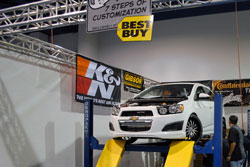 The 2011 WCC SEMA Booth showed the entire 7 Steps process, customers can select K&N intake systems for their vehicles.