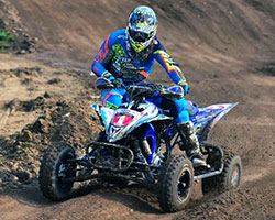 K&N ATV Motocross racer Chad Wienen passed for the lead on the second lap of moto 2 at Loretta Lyn’s to claim the moto win and the overall win at the final round of 2015