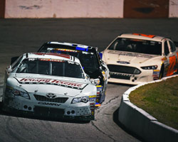 Gray Gaulding, having qualified 11th, brought the number 12 Krispy Kreme Doughnuts Toyota across the finish line