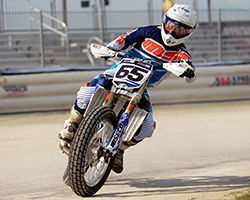 K&N air filters sponsored professional flat track racer Cory Texter racing Randy Texter's AMA national number 65