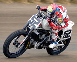 Shayna Texter will be aboard the number 52 Crosley Radio Kawasaki EX650 at the X Games Harley-Davidson Flat-Track event