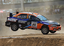 Mitsubishi Lancer Evolution IX driven by Andrew Comrie-Picard at the 2009 X Games 15