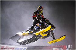 AMSOIL Championship Snocross combines the big-air jumps and exhilarating action of motocross, within a crisp winter environment.