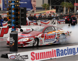 Three time Pro Stock world champion Greg Anderson will take the top spot for the 2009 NHRA K&N Horsepower Challenge