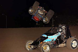 After recently rolling his car and sustaining a dislocated shoulder, the driver rolled into Placerville, California two weeks later, where he won the Civil War Series Championship.
