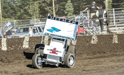 "This is the PT Shocks 7c 360 winged sprint car owned by Cody Gainey that I race at miscellaneous races when the other teams don't want to race."