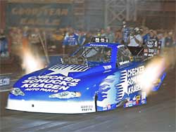 Jeff Arend in blue CSK car