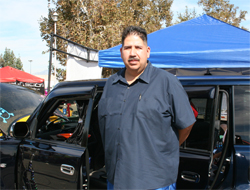 Art Gonzales of San Fernando Valley in California embraces the California car culture lifestyle at the DUB magazine D-DAY L.A. Show