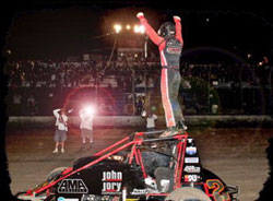 Austin Williams recently experienced his first USAC/CRA win.