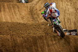 After racing in the opening event of the 2013 AMA Arenacross series, Tyler Bowers walked away with the overall points lead.