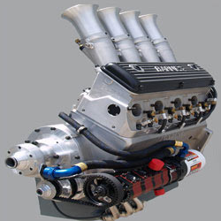 Engine for a Midget Sprint Car with a Barnes Oil Pump