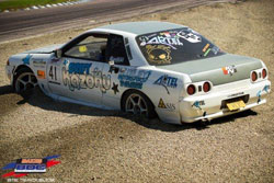 Overcooking your line at Lydden Hill put cars smack in the gravel pits.