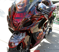The 2009 Suzuki Hayabusa auction proceeds will go to the Make-A-Wish Foundation and TPOA Children's Charitable Foundation