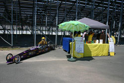 Amber's junior dragster was on display supporting an event to help raise money for Alex's Lemonade Stand.