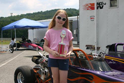 In 2010 Amber won her first of many trophies at Maple Grove Raceway.
