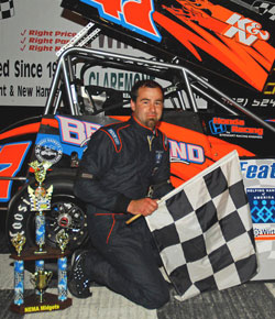 The Twin State Speedway win was a first Stewart Racing Engines in a pavement midget series event.