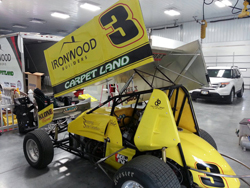 Billy Alley began racing his 360 winged sprint car with this new paint scheme last weekend