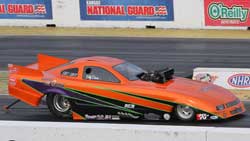 Billy Davis Racing Down the Drag Strip in His Top Alcohol Funny Car
