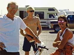 Russ Harris (left) and Bob Harris (far right) at Arizona in 1991