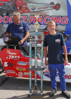 Zac Bogner won the Wicked 330 Race at The Strip at Las Vegas Motor Speedway in Nevada in his Don Soltz Junior Dragster