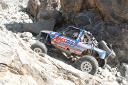The number 232 AMSOIL Ranger negotiating 135 of the toughest miles ever