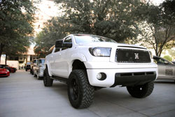 Brandon Wightman displayed this 2008 Tundra with 5.7 liter engine at the 2012 SEMA Show