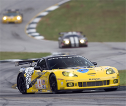 Torrential rain forced officials to red flag the Petit Le Mans after only a few hours of racing, photo by GM Corp.