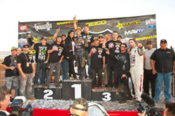 Deegan and his crew celebrate 2011 Metal Mulisha domination.